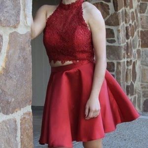 ☀︎︎ Red two-piece homecoming dress ☀︎︎